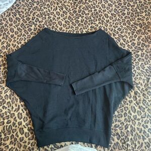 All Saints Black Off-the-Shoulder Sweater